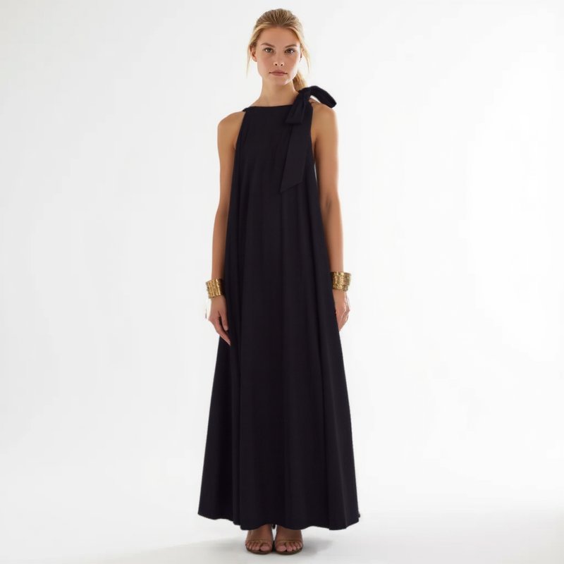 Celestia | Luxe Schleifen-Maxi-Kleid