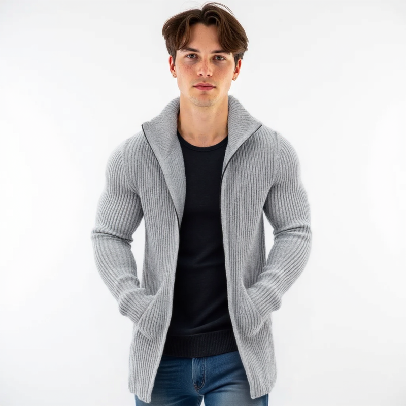 Atlas Ribbed Knit Cardigan